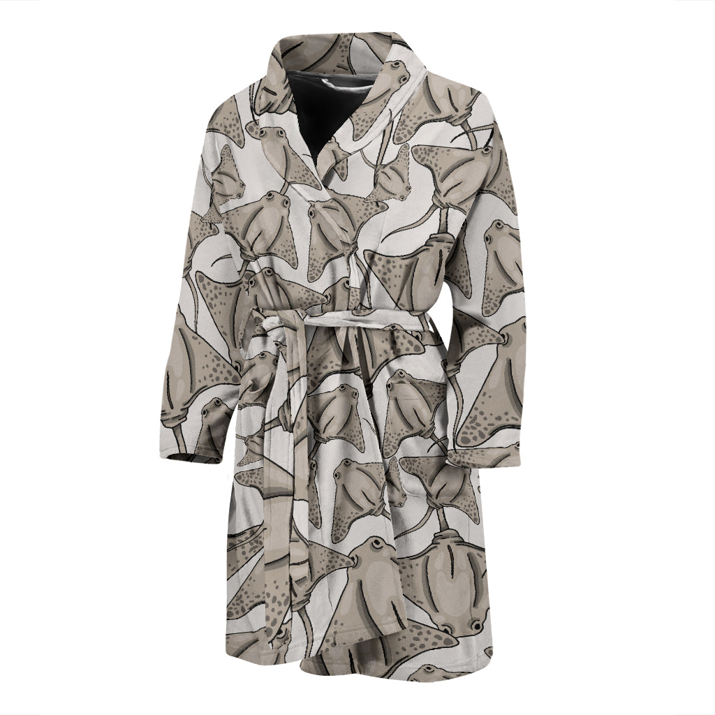 Stingray Pattern Print Design 05 Men's Bathrobe