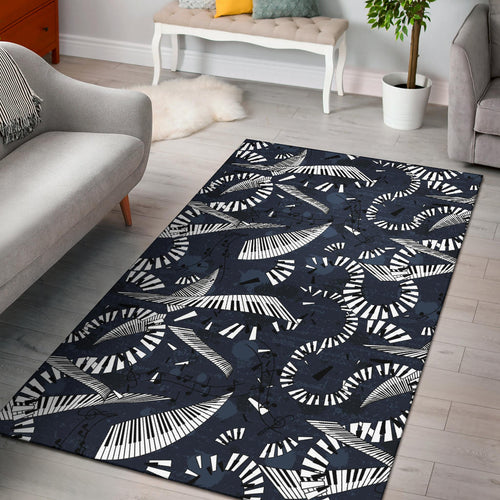 Piano Pattern Print Design 02 Area Rug