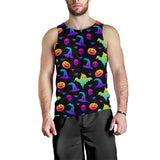 Colorful halloween background Men Tank Top