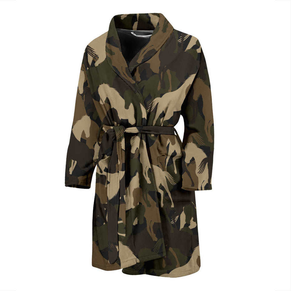 Horse Camo Camouflage Pattern Men'S Bathrobe