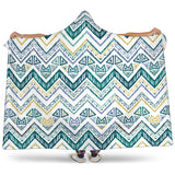Zigzag  Chevron Paint Design Pattern Hooded Blanket
