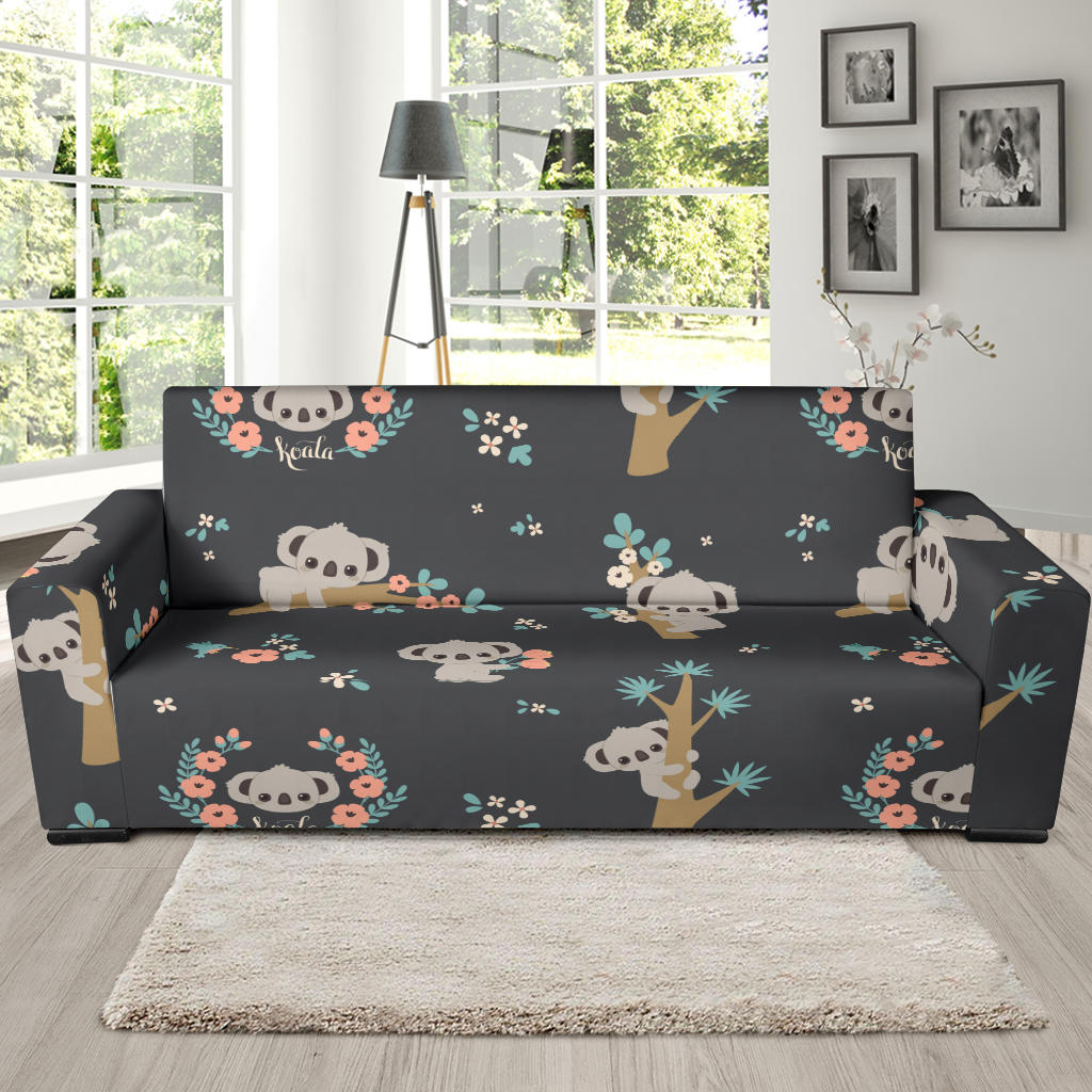 Cute Koala Pattern Sofa Slipcover
