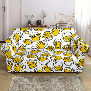 Beer Design Pattern Loveseat Couch Slipcover