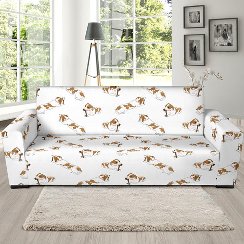 Jack Russel Pattern Print Design 04 Sofa Slipcover