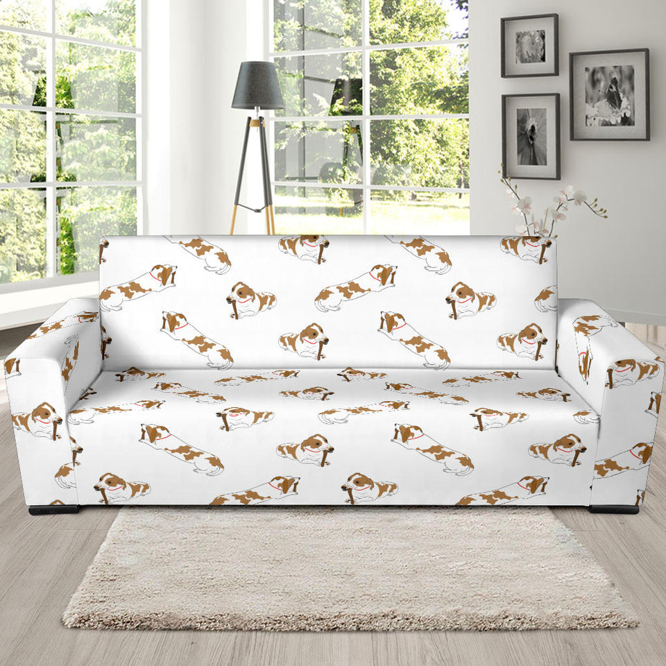 Jack Russel Pattern Print Design 04 Sofa Slipcover