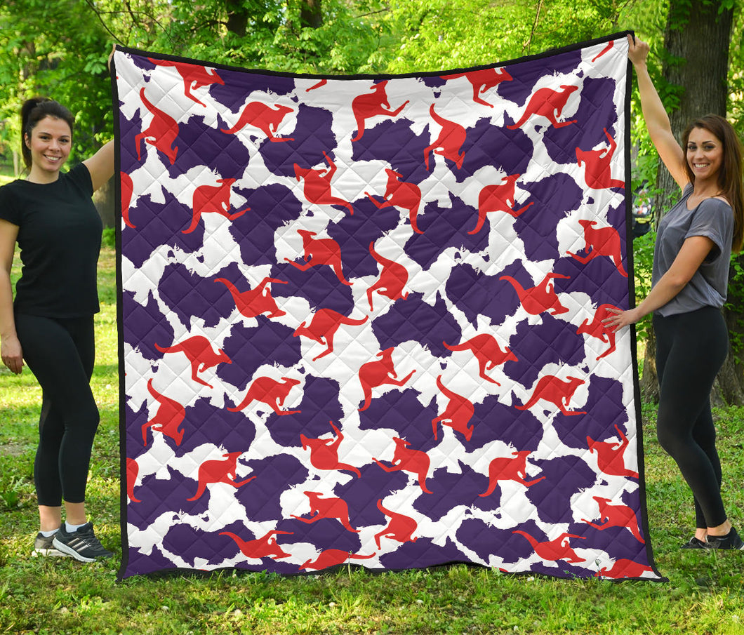 Kangaroo Australian Pattern Premium Quilt
