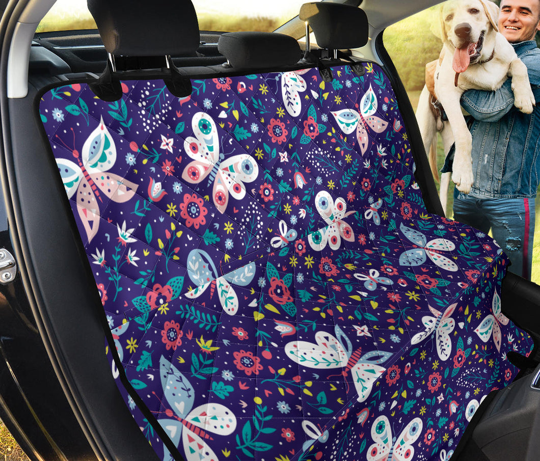 Colorful Butterfly Flower Pattern.Eps Dog Car Seat Covers