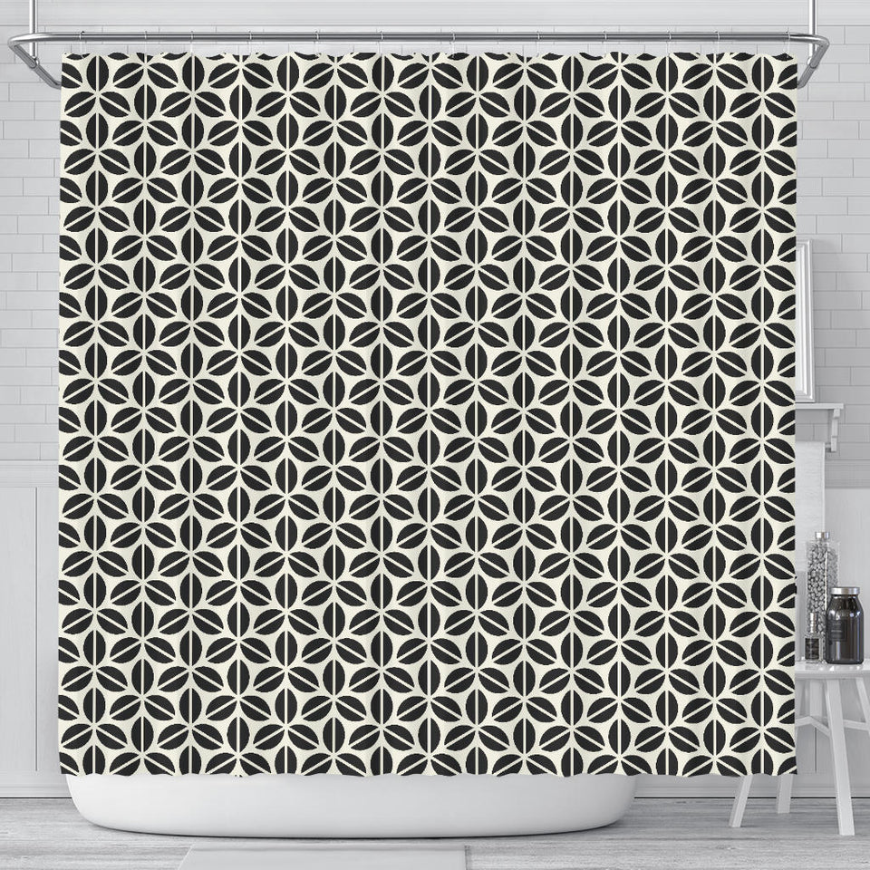 Coffee Bean Abstract Modern Pattern Shower Curtain Fulfilled In US
