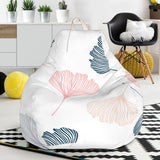 Black Gray Cream Coral Ginkgo Leaves Pattern Bean Bag Cover