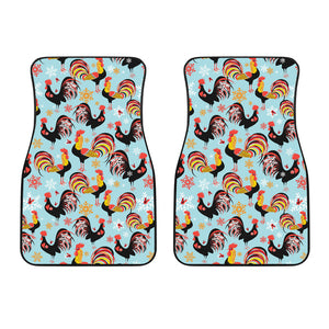 Rooster Chicken Cock Snowfalke Front Car Mats
