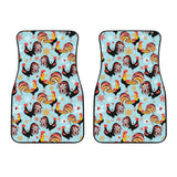 Rooster Chicken Cock Snowfalke Front Car Mats