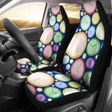 Colorful Clock Background Universal Fit Car Seat Covers