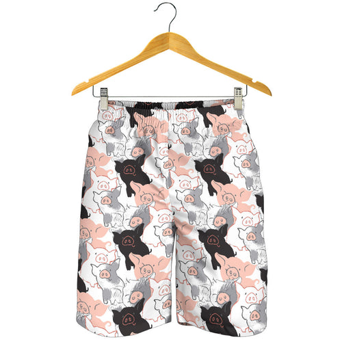 Pig Pattern Print Design 05 Men Shorts