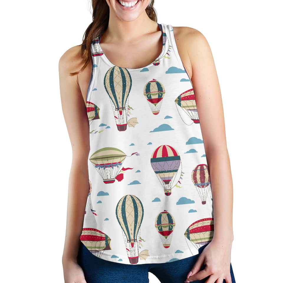 Hot air balloon pattern Women Racerback Tank Top