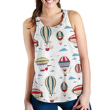Hot air balloon pattern Women Racerback Tank Top