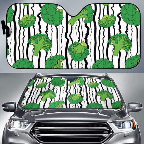 Cool Broccoli Pattern Car Sun Shade