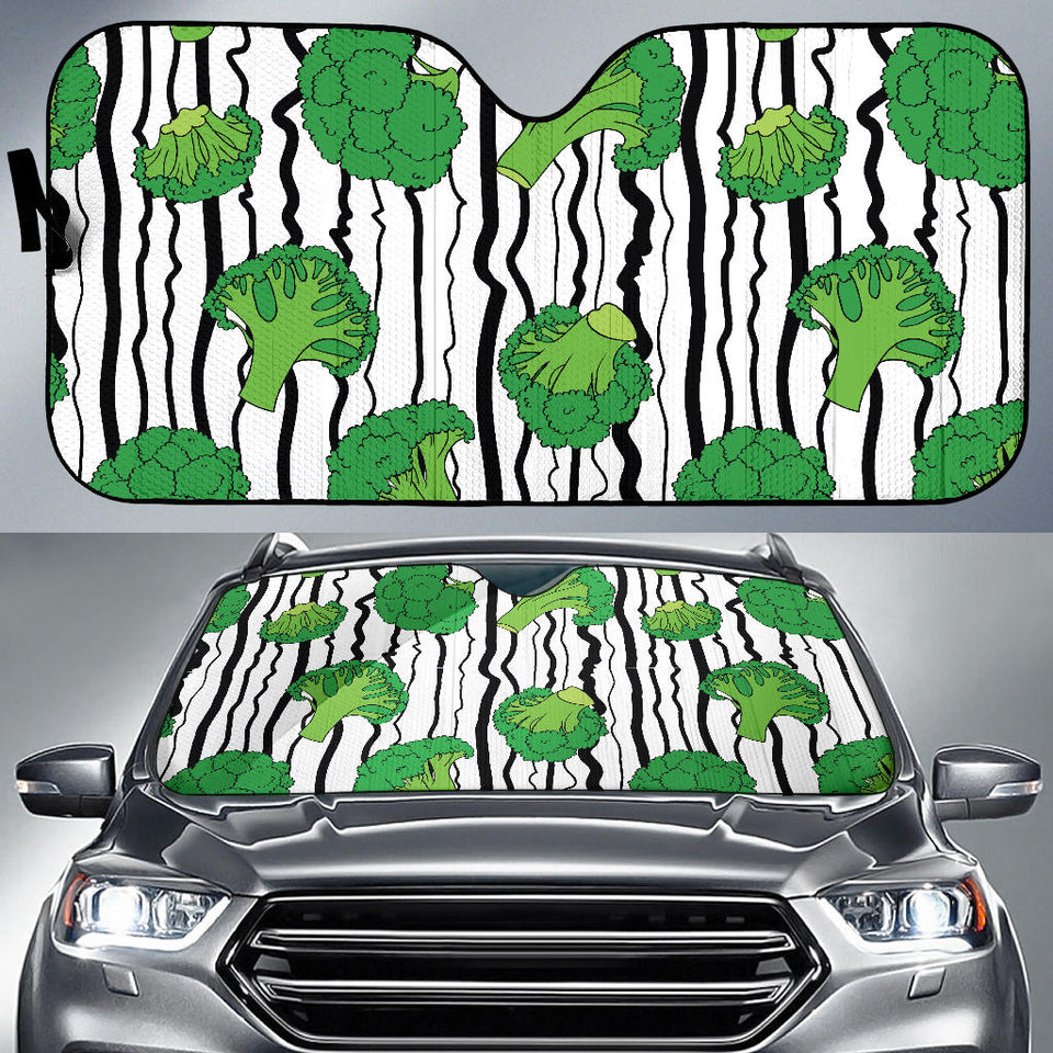 Cool Broccoli Pattern Car Sun Shade