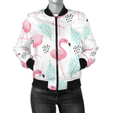 Cute Flamingo Pattern Women'S Bomber Jacket