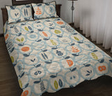 apples leaves pattern Quilt Bed Set