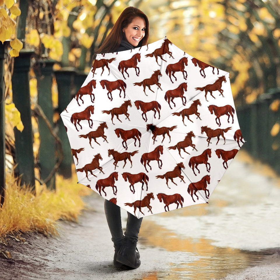 Horses Running Pattern Background Umbrella