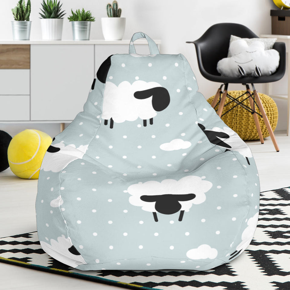 Sheep Polka Dot Cloud Pattern Bean Bag Cover