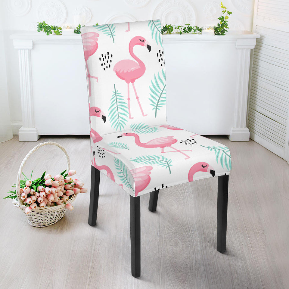 Cute Flamingo Pattern Dining Chair Slipcover