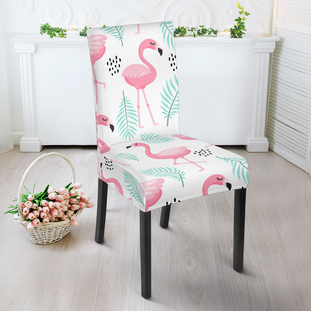 Cute Flamingo Pattern Dining Chair Slipcover