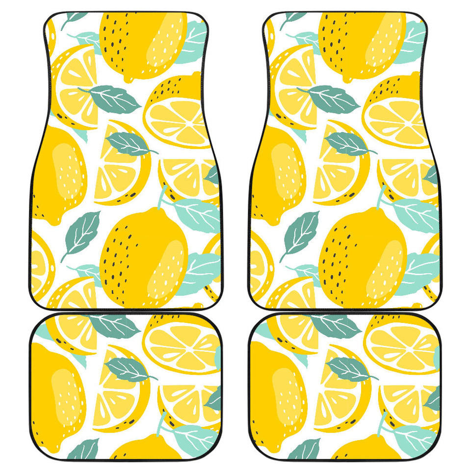 Lemon Design Pattern Front And Back Car Mats