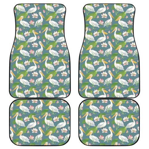 Pelican Pattern Print Design 04 Front and Back Car Mats