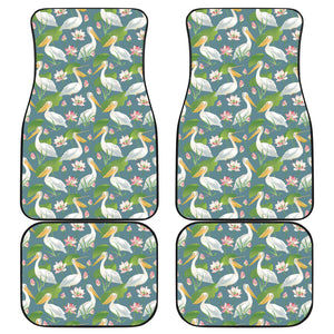Pelican Pattern Print Design 04 Front and Back Car Mats