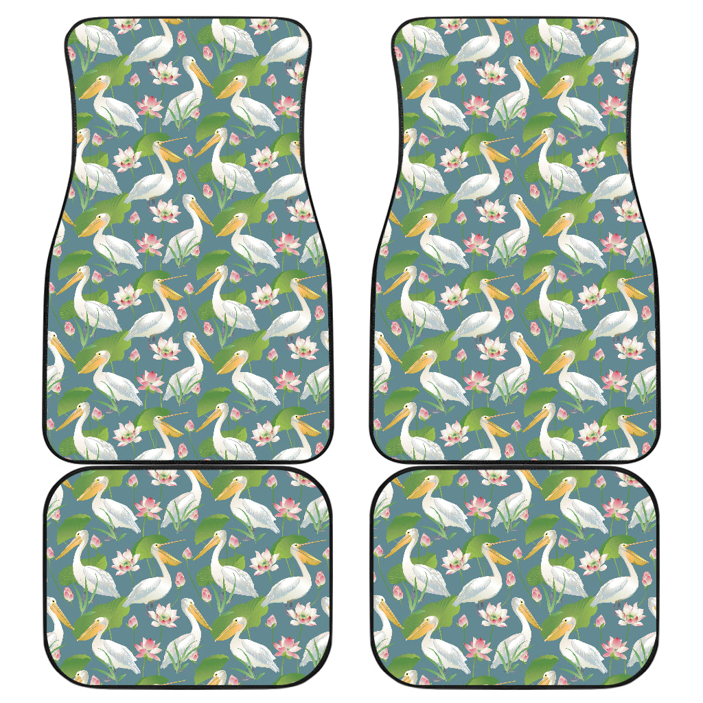 Pelican Pattern Print Design 04 Front and Back Car Mats