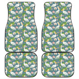 Pelican Pattern Print Design 04 Front and Back Car Mats
