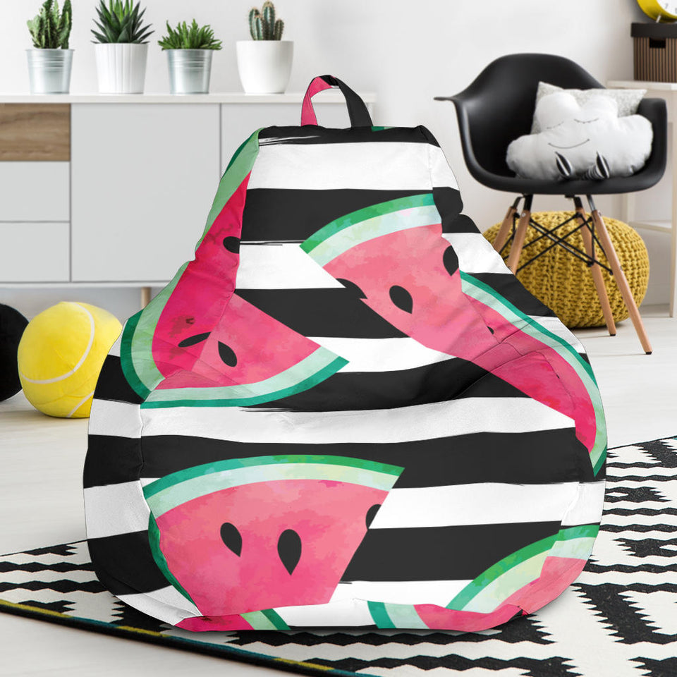 Watercolor Paint Textured Watermelon Pieces Bean Bag Cover