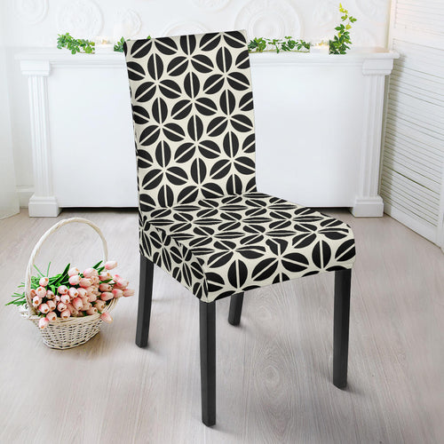 Coffee Bean Abstract Modern Pattern Dining Chair Slipcover