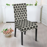 Coffee Bean Abstract Modern Pattern Dining Chair Slipcover