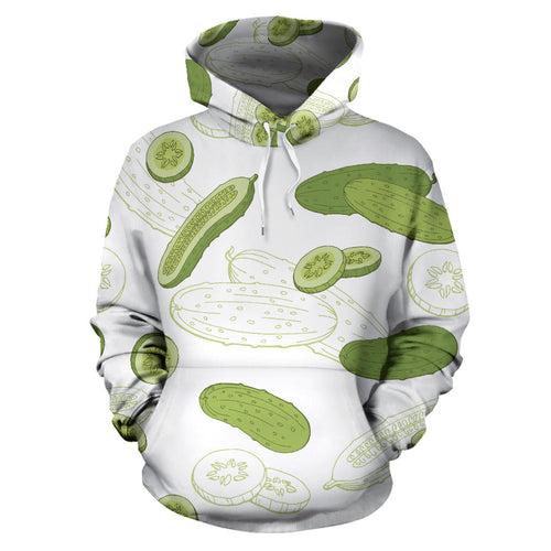 Cucumber Sketch Pattern Men Women Pullover Hoodie