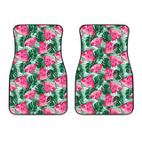 Watermelons Tropical Palm Leaves Pattern Front Car Mats
