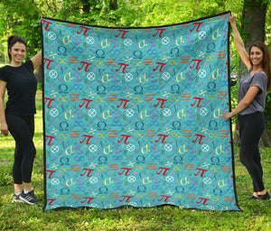 Math Pattern Print Design 02 Premium Quilt