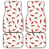 Chili Peppers Pattern Front And Back Car Mats