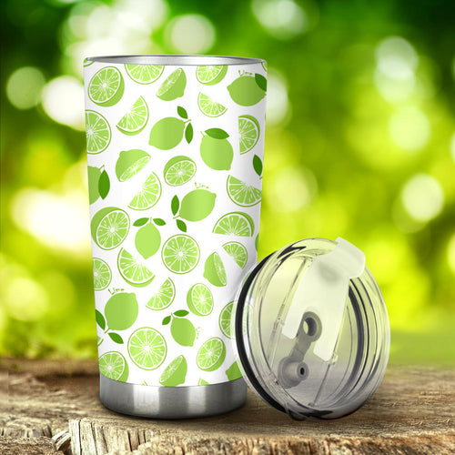 Lime Design Pattern Tumbler