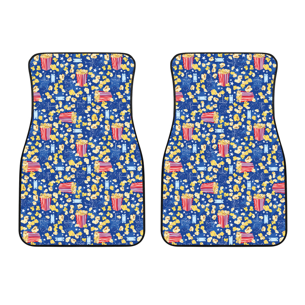 Popcorn Pattern Print Design 01 Front Car Mats