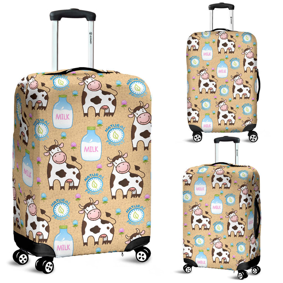 Cow Bottle Of Milk Pattern Luggage Covers