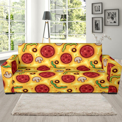Pizza Texture Pattern Sofa Slipcover