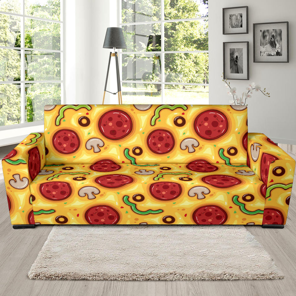 Pizza Texture Pattern Sofa Slipcover