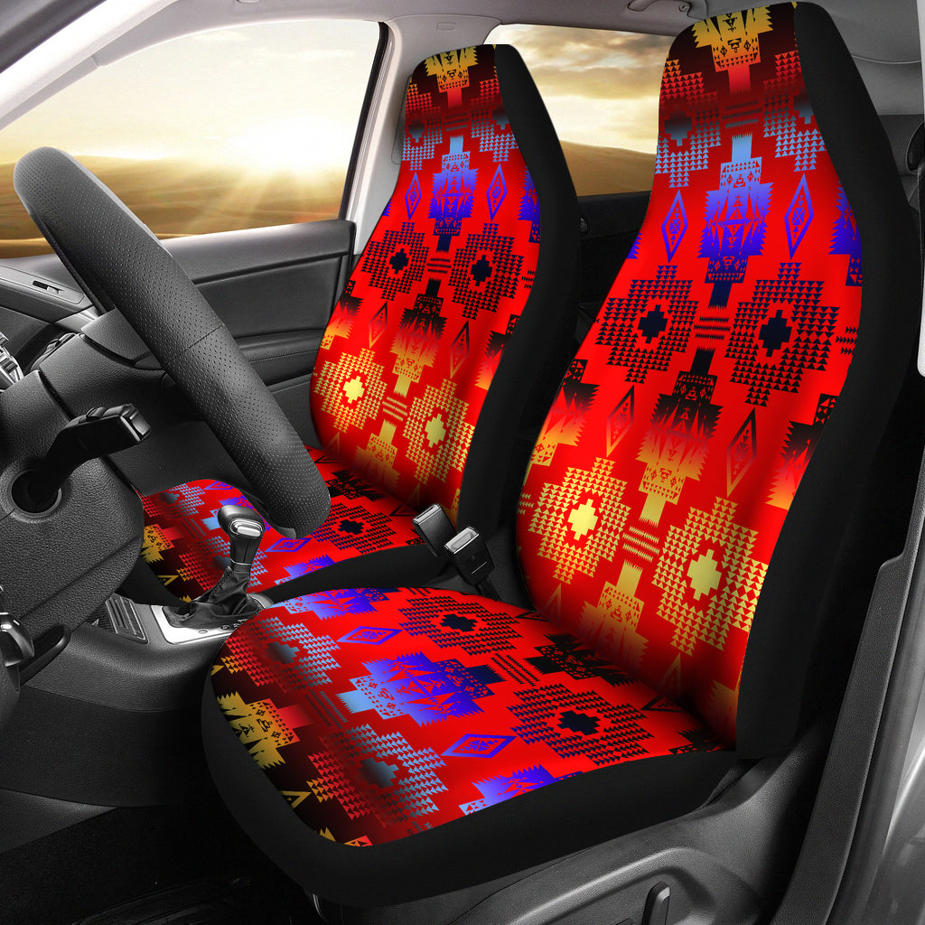 Seven Tribes Horizon Red Car Seat Covers
