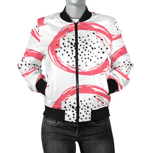 Hand Drawn Dragon Fruit Women'S Bomber Jacket