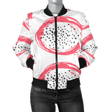 Hand Drawn Dragon Fruit Women'S Bomber Jacket