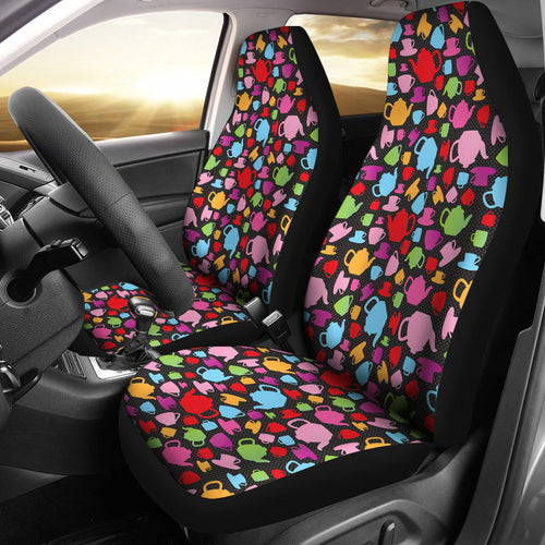 Tea Pots Pattern Print Design 01 Universal Fit Car Seat Covers