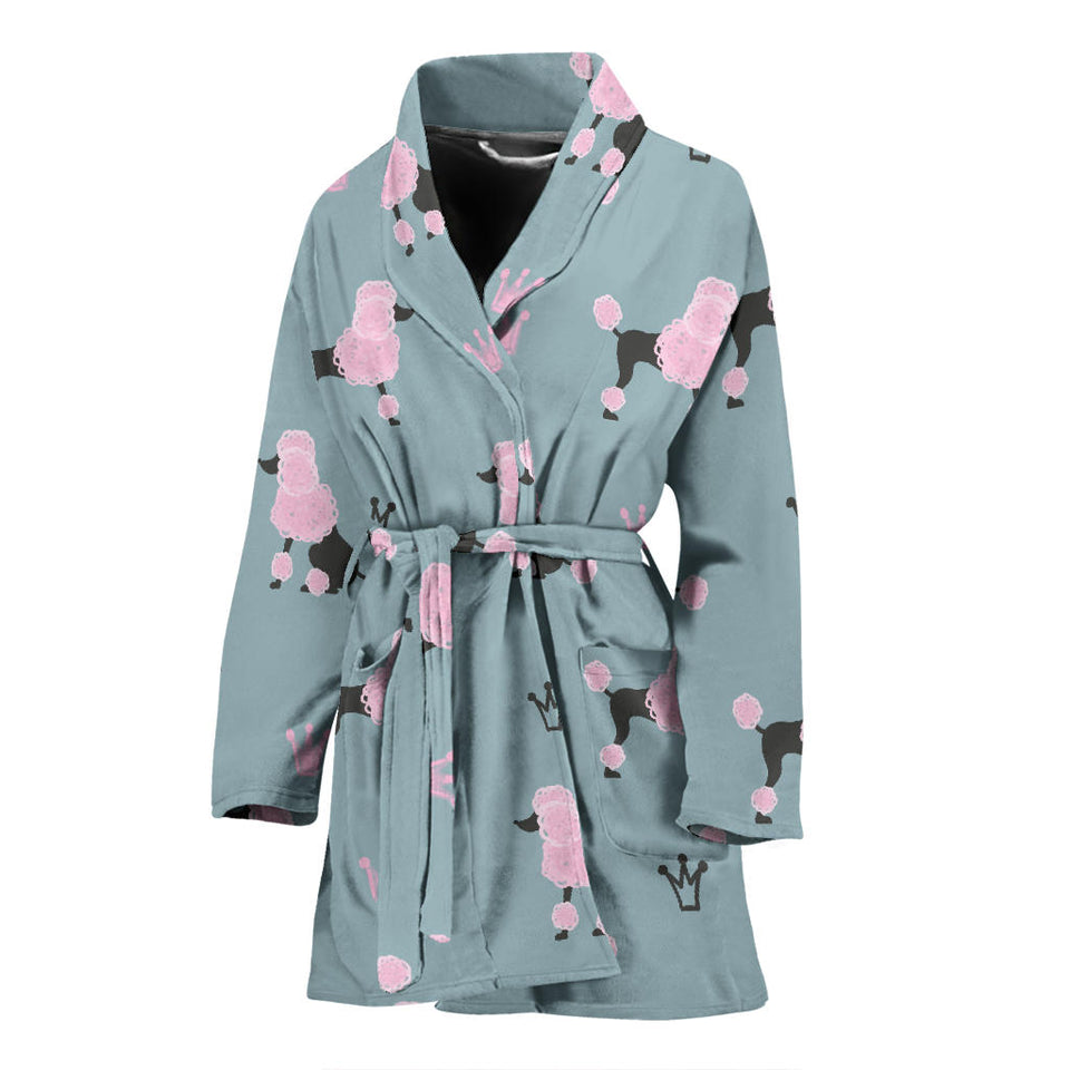 Poodle Dog Pattern Women'S Bathrobe