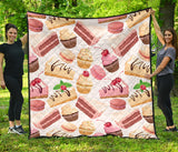 Cake Cupcake Sweets Pattern Premium Quilt